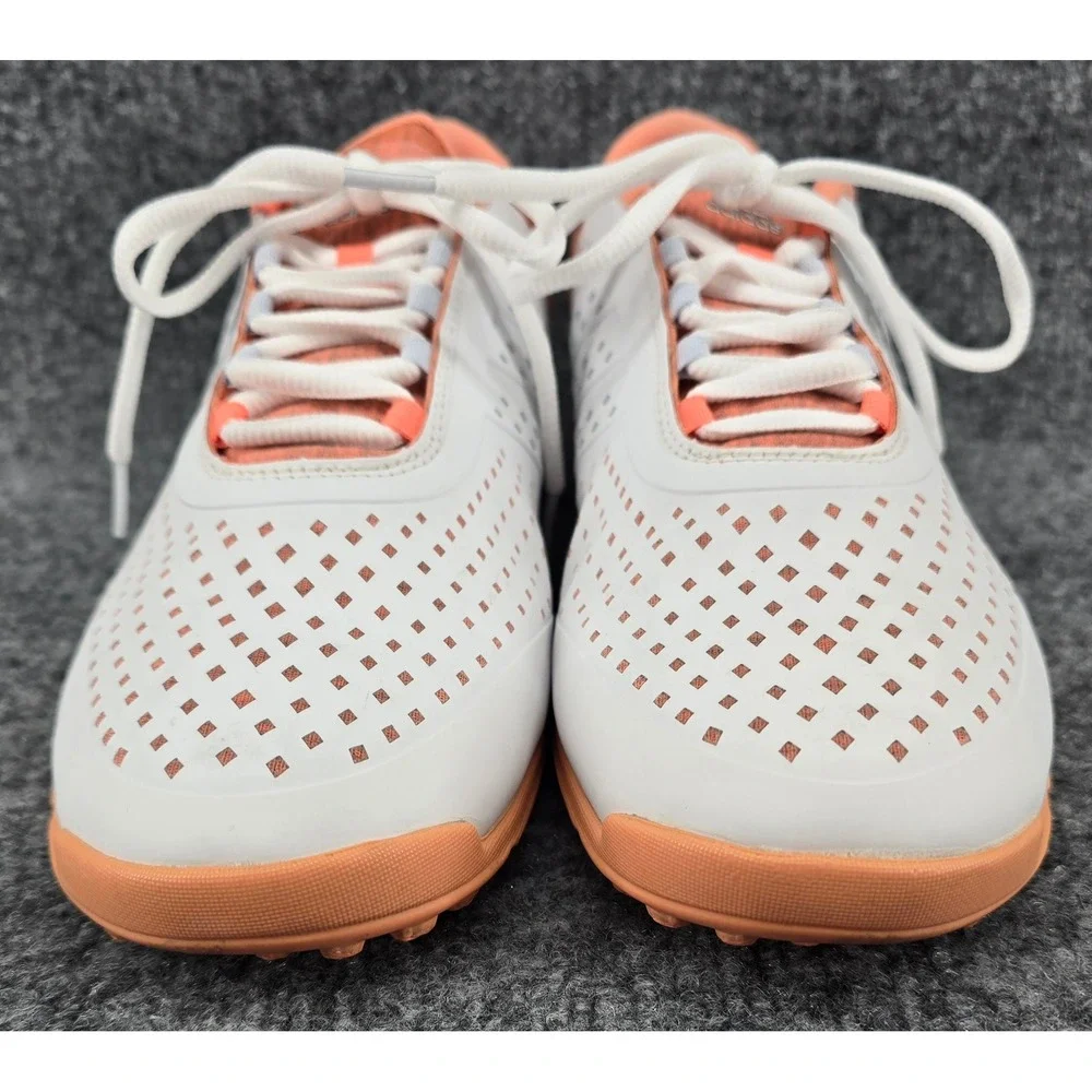 Adidas Adipure Sport Golf Shoes Women's‎ 10 White Orange Spikeless Resort DA9133